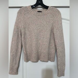 J. Crew Women's Wool Speckled Cream Sweater. Fits like a size small!